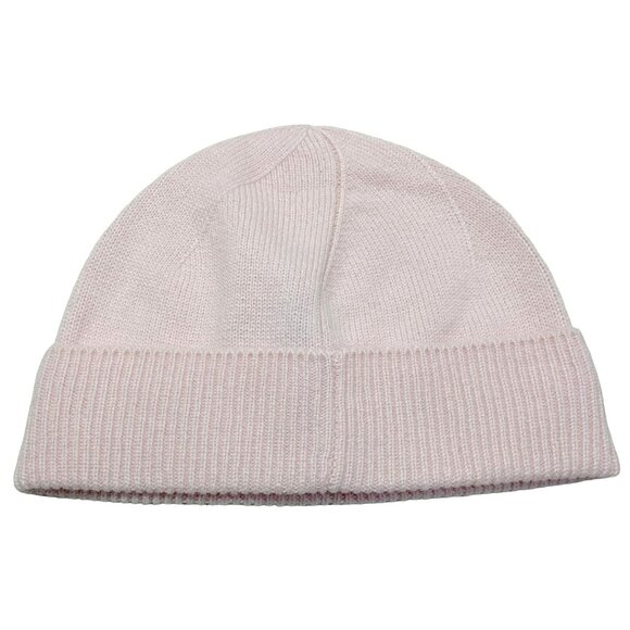 Cashmere Knit Hat Pink Ribbed Fold-Over Cuff One Size Ultra Soft Phenix NEW - Picture 1 of 3
